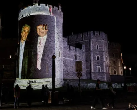 Four People Taken into Custody After Pictures of Donald Trump and Epstein Projected on Royal Windsor Castle